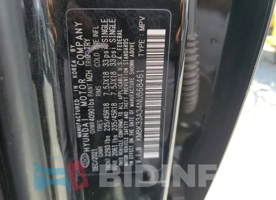 KM8K33A34NU868461 Photo# 12