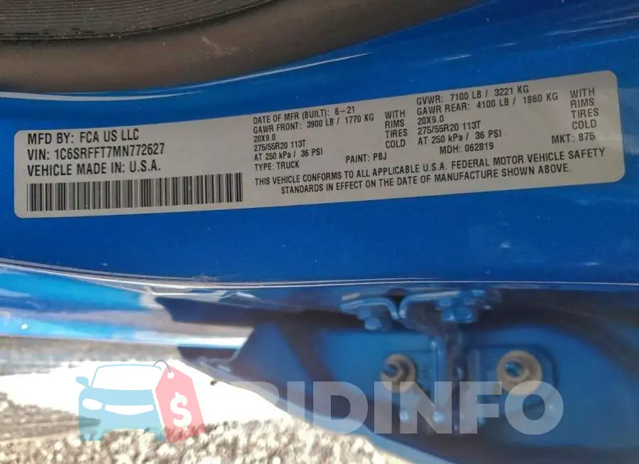 1C6SRFFT7MN772627 Photo# 12