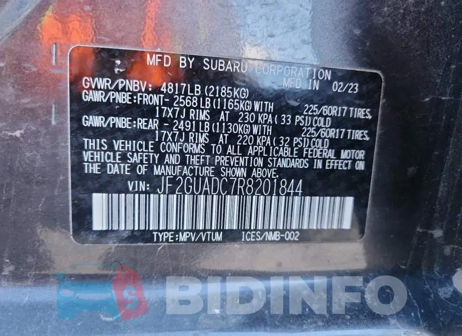 JF2GUADC7R8201844 Photo# 12