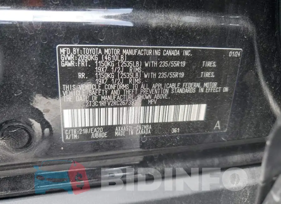 2T3C1RFV2RC267393 Photo# 13