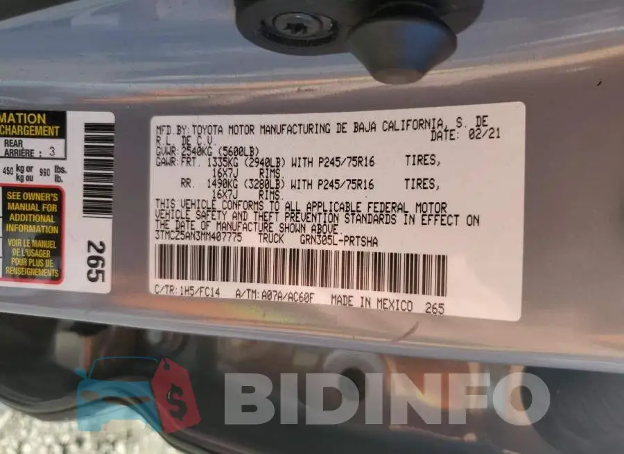3TMCZ5AN3MM407775 Photo# 12