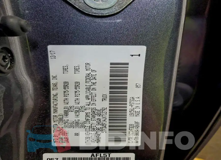 5TFDW5F14JX712792 Photo# 12