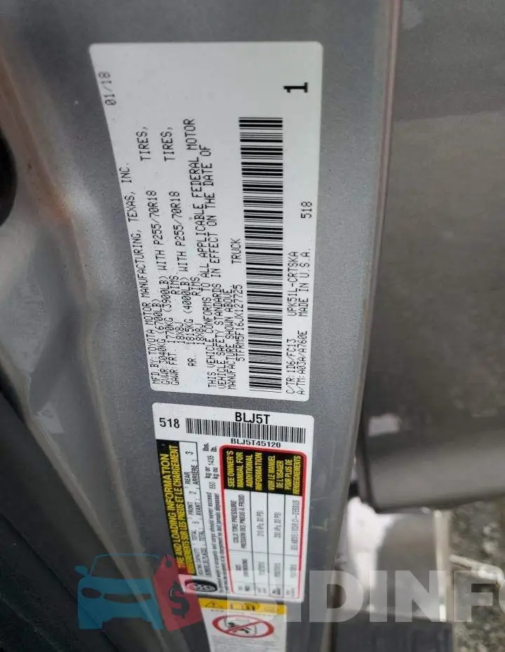 5TFRM5F16JX127725 Photo# 13