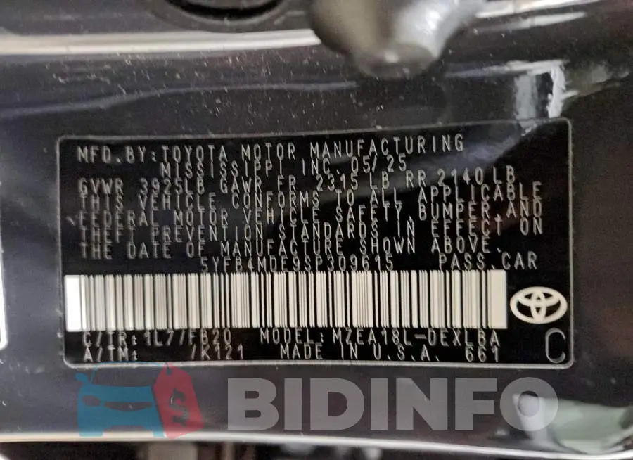 5YFB4MDE9SP309615 Photo# 13
