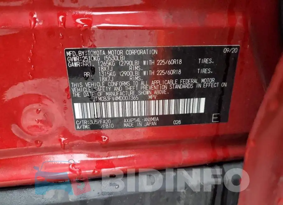 JTMCB3FV4MD007365 Photo# 12