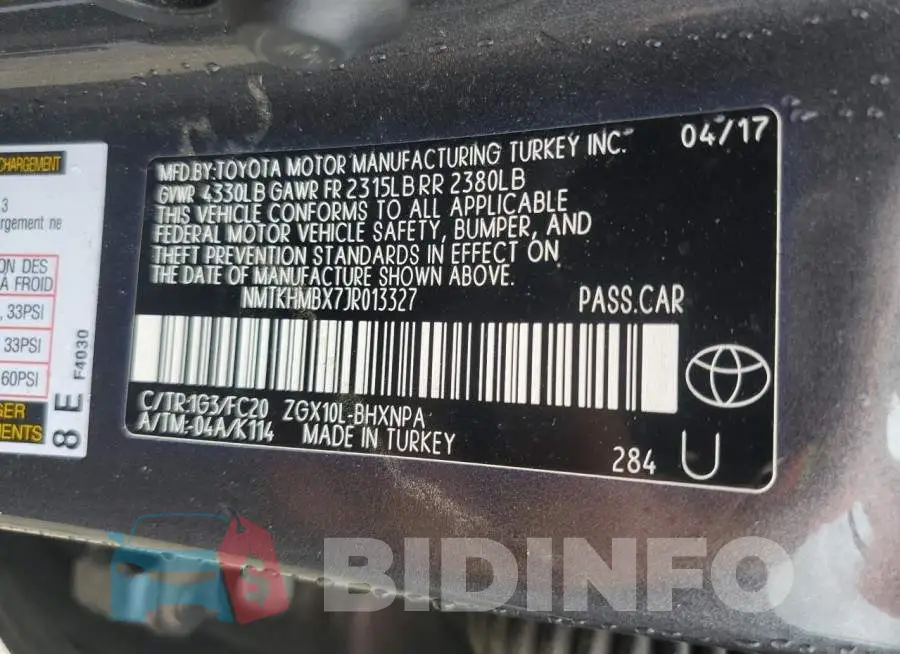 NMTKHMBX7JR013327 Photo# 12