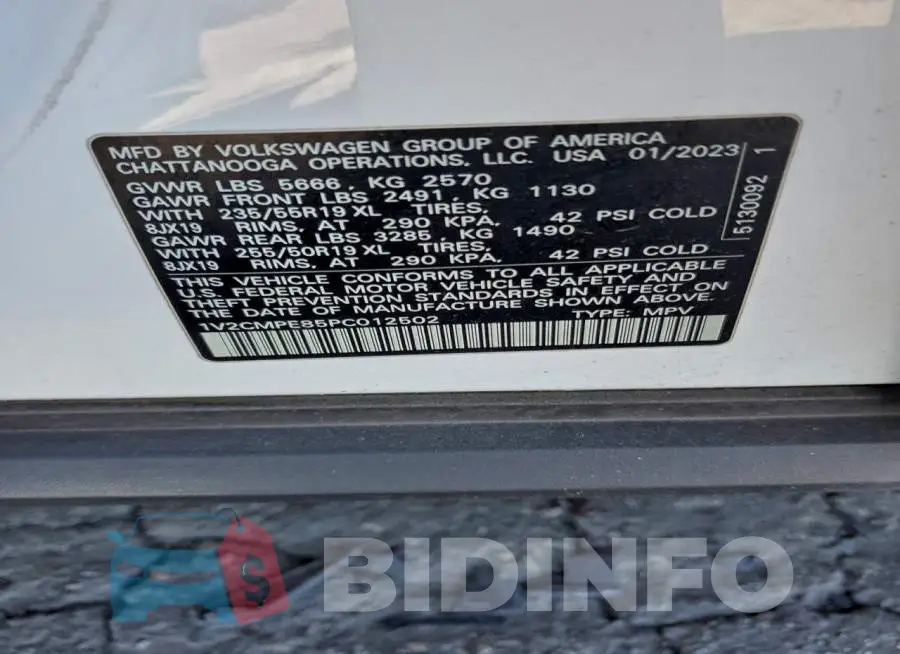 1V2CMPE85PC012502 Photo# 13