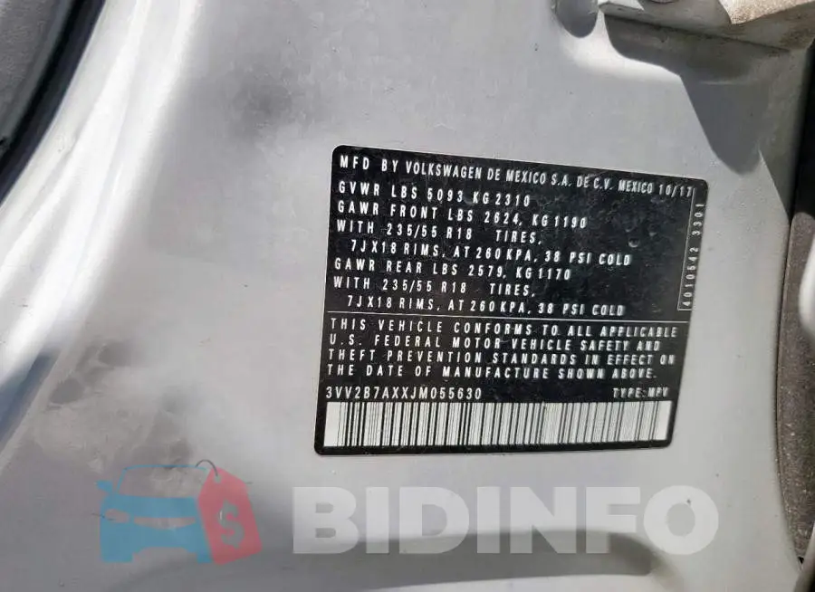 3VV2B7AXXJM055630 Photo# 13