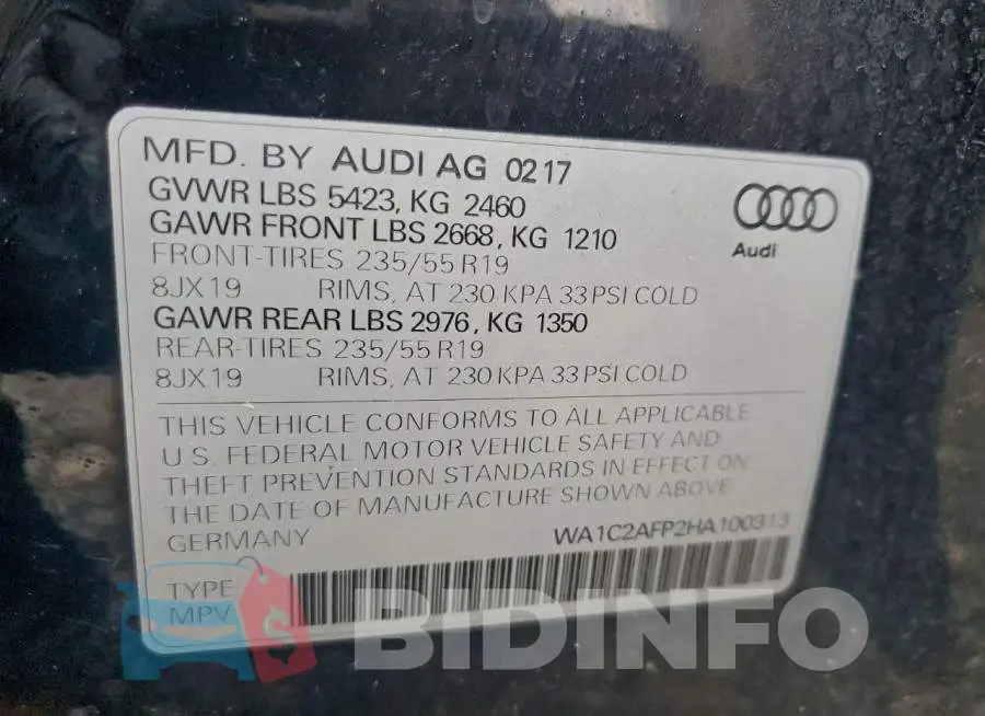 WA1C2AFP2HA100313 Photo# 14