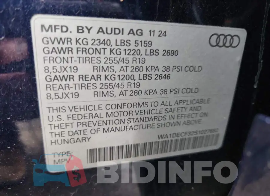 WA1DECF32S1027682 Photo# 12