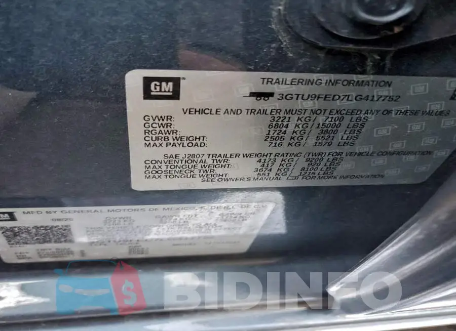 3GTU9FED7LG417752 Photo# 12