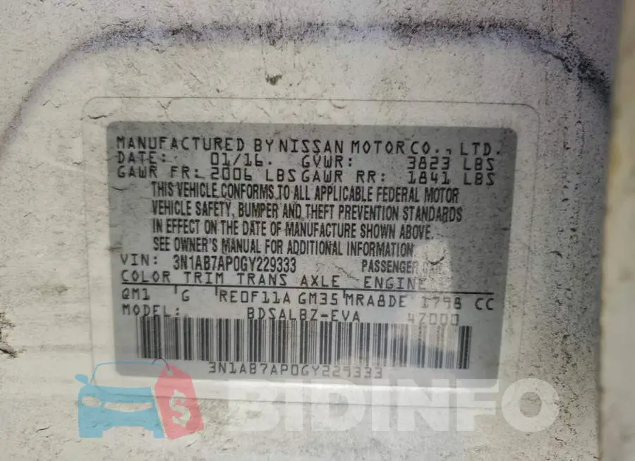 3N1AB7AP0GY229333 Photo# 12