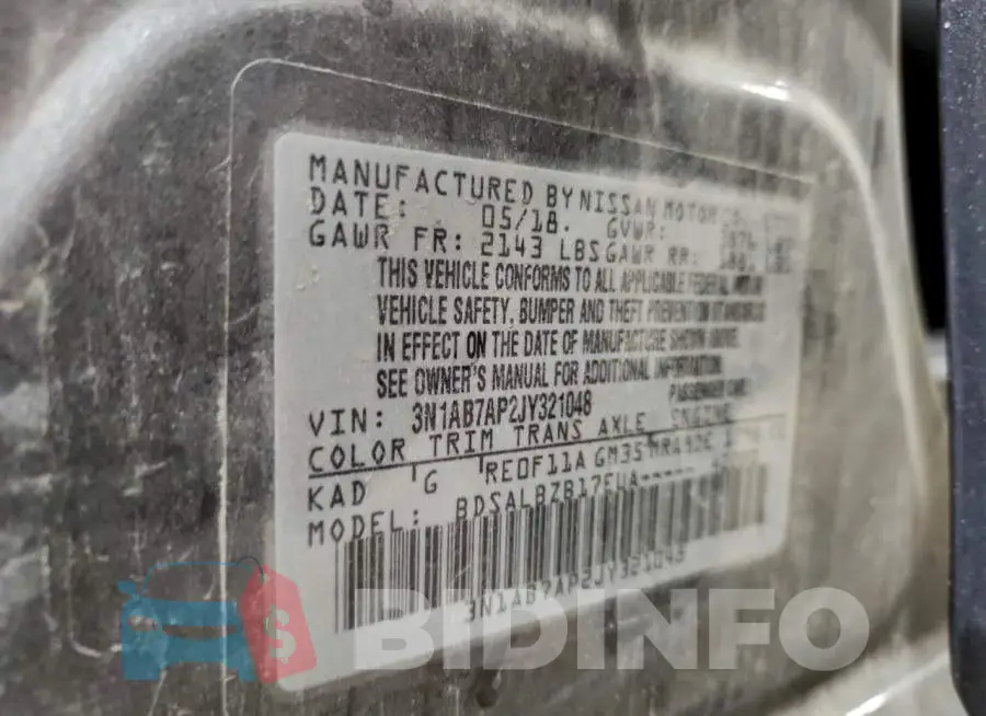3N1AB7AP2JY321048 Photo# 12