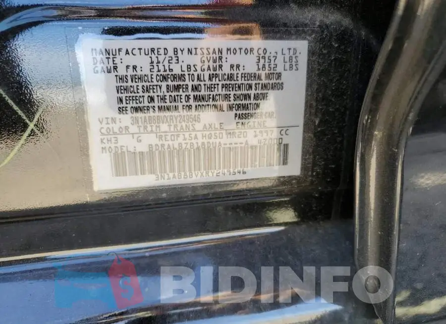 3N1AB8BVXRY249546 Photo# 12