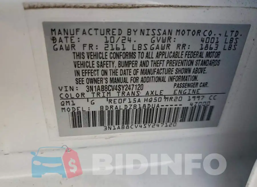3N1AB8CV4SY247120 Photo# 13