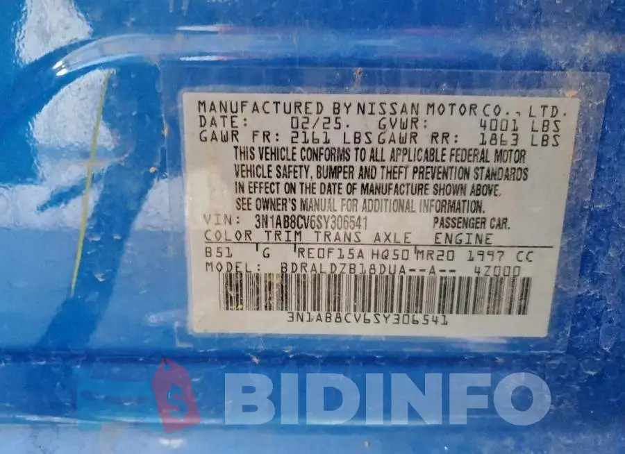 3N1AB8CV6SY306541 Photo# 13