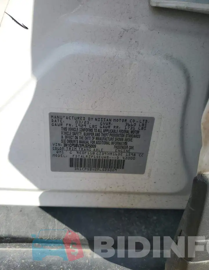 3N1CP5BV2PL525009 Photo# 13