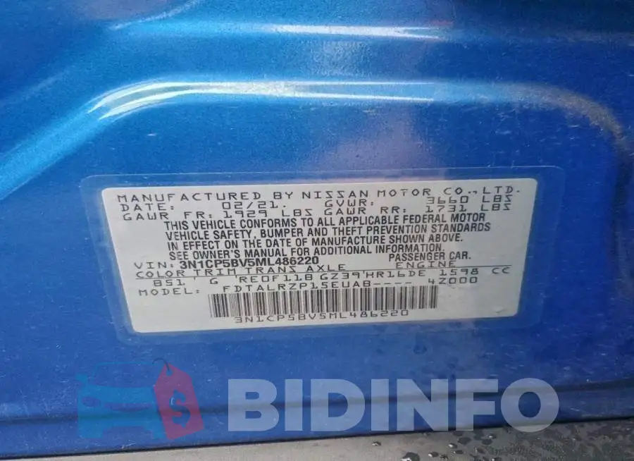 3N1CP5BV5ML486220 Photo# 13