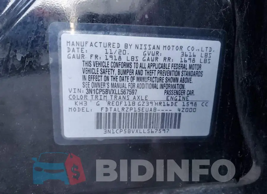 3N1CP5BVXLL567597 Photo# 13