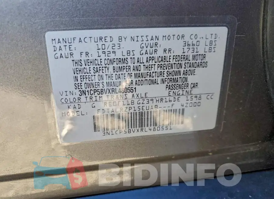 3N1CP5BVXRL480551 Photo# 12