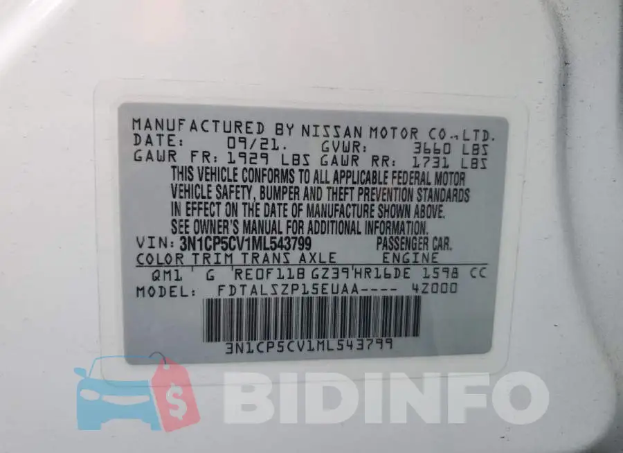 3N1CP5CV1ML543799 Photo# 14