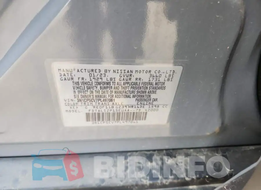 3N1CP5CV7PL497061 Photo# 13