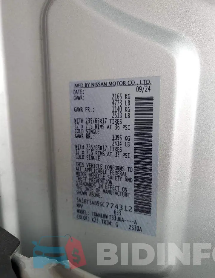5N1BT3AB9SC774312 Photo# 12