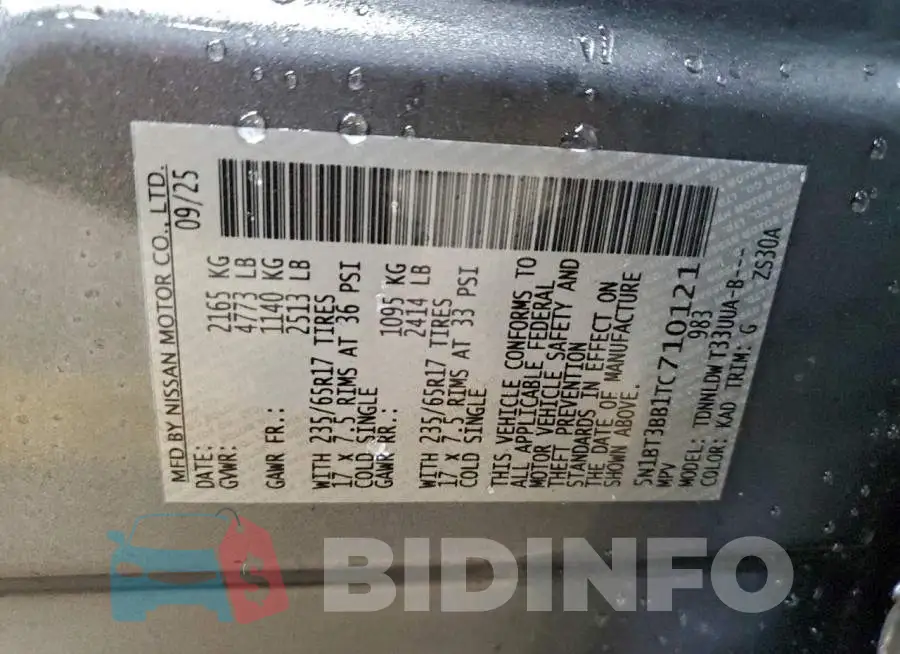 5N1BT3BB1TC710121 Photo# 13