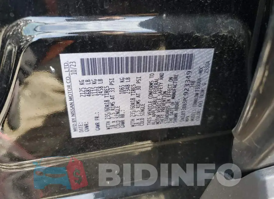 5N1BT3BB3PC923349 Photo# 13