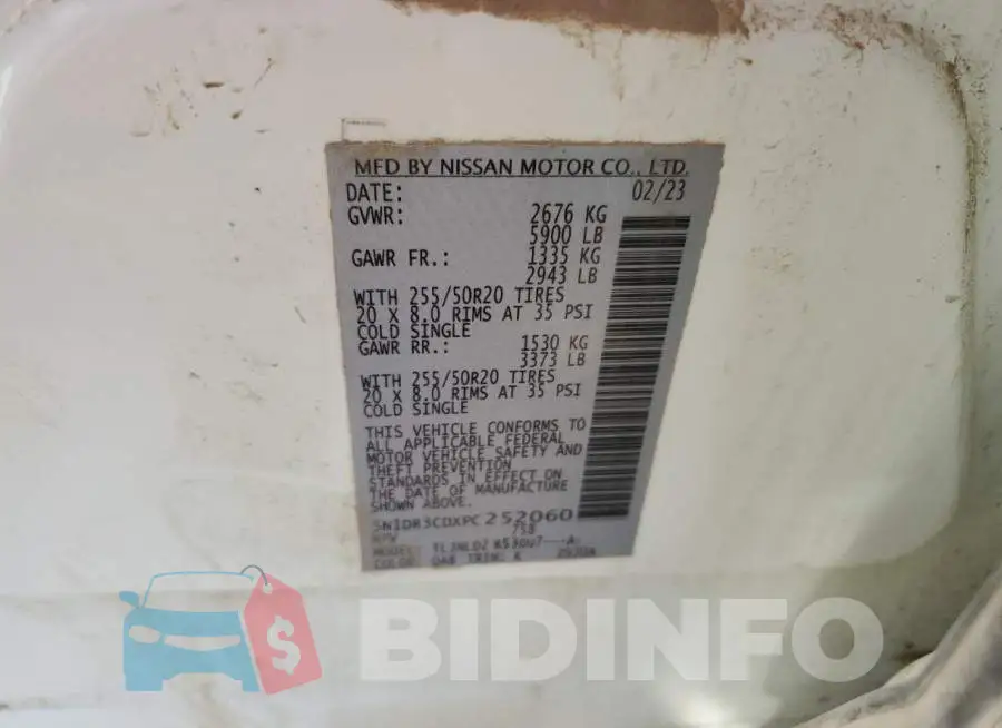 5N1DR3CDXPC252060 Photo# 13