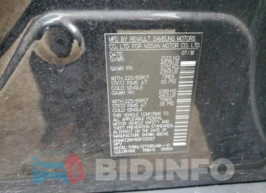 KNMAT2MV8GP725117 Photo# 13