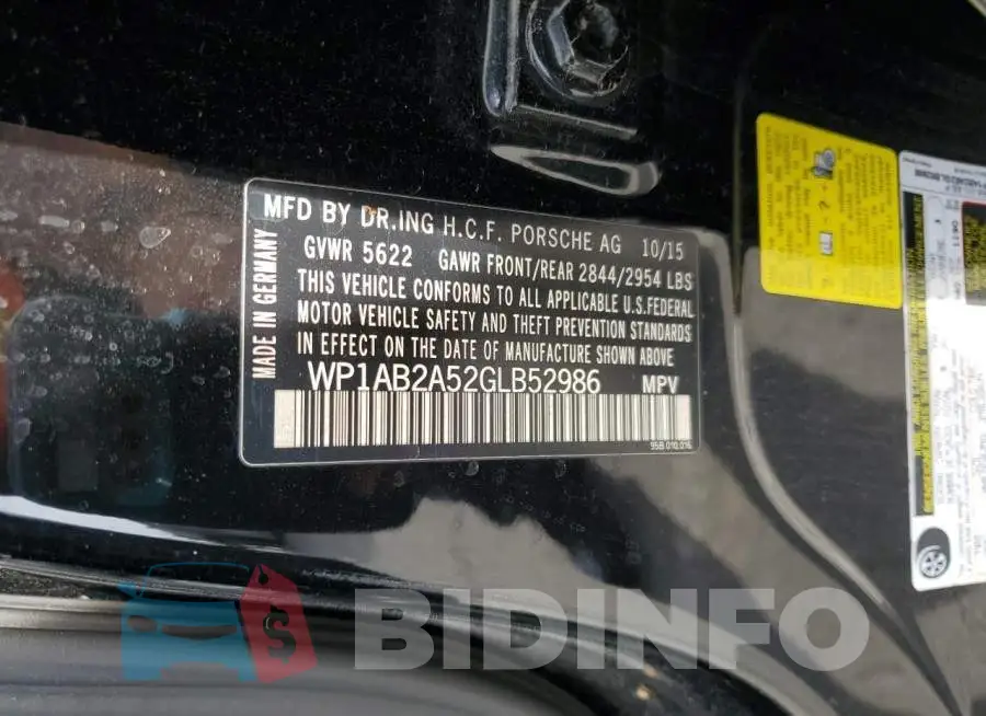 WP1AB2A52GLB52986 Photo# 13