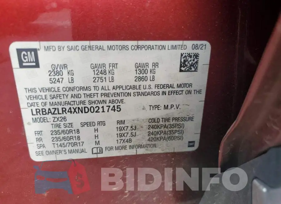 LRBAZLR4XND021745 Photo# 12