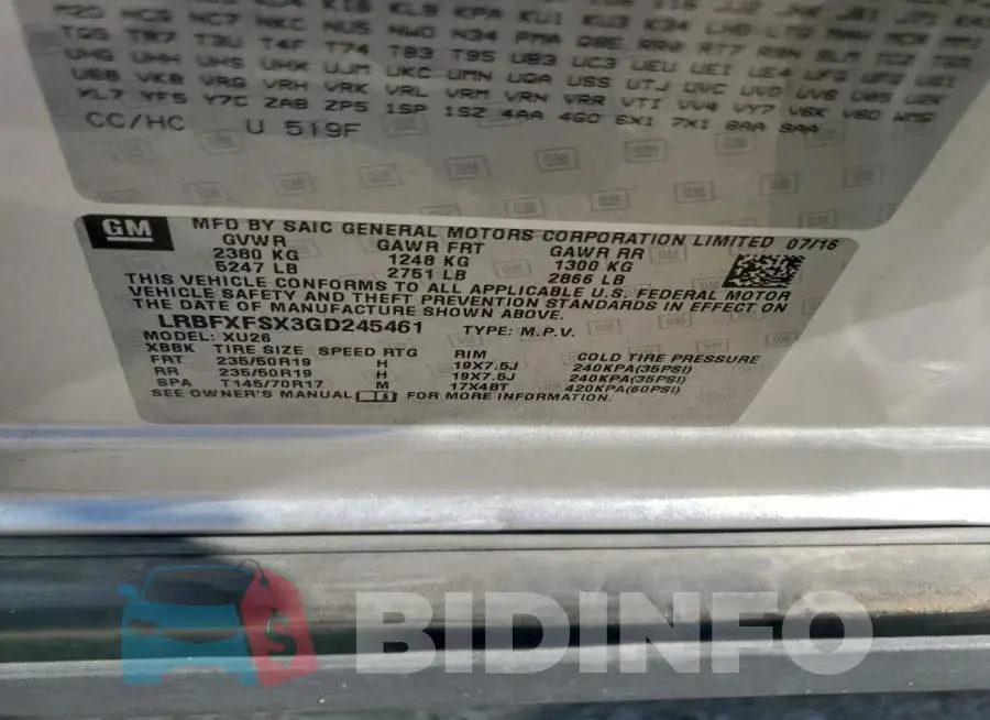 LRBFXFSX3GD245461 Photo# 13