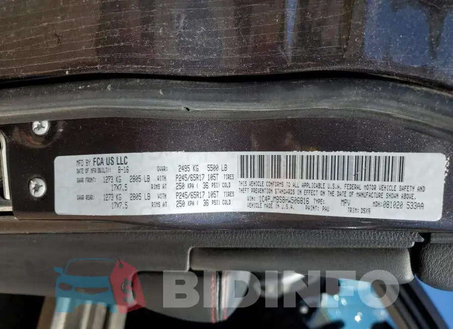 1C4PJMBS8HW506816 Photo# 13