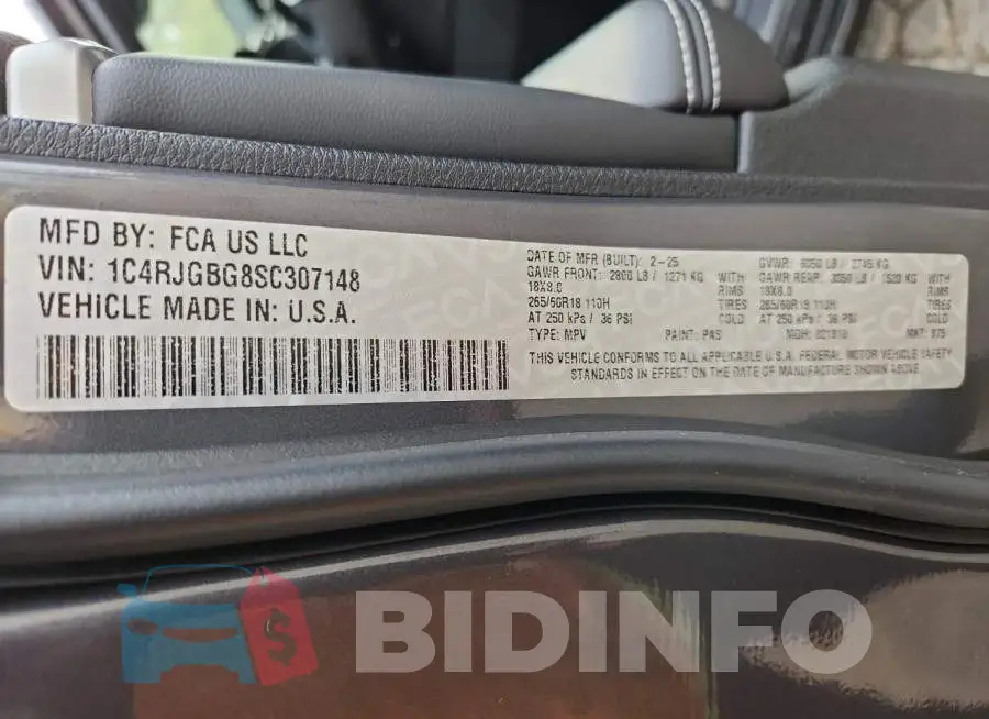 1C4RJGBG8SC307148 Photo# 13