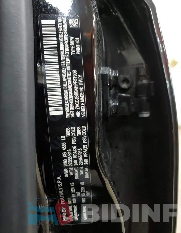 ZACCJBBB4HPF57908 Photo# 13