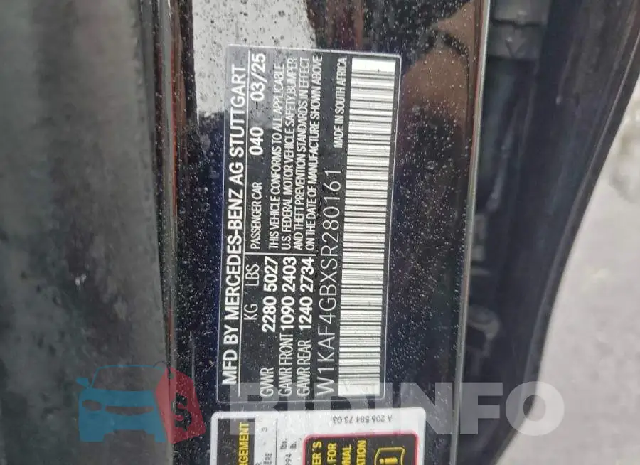 W1KAF4GBXSR280161 Photo# 12