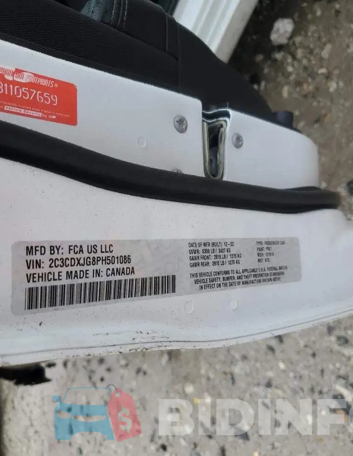 2C3CDXJG8PH501086 Photo# 12