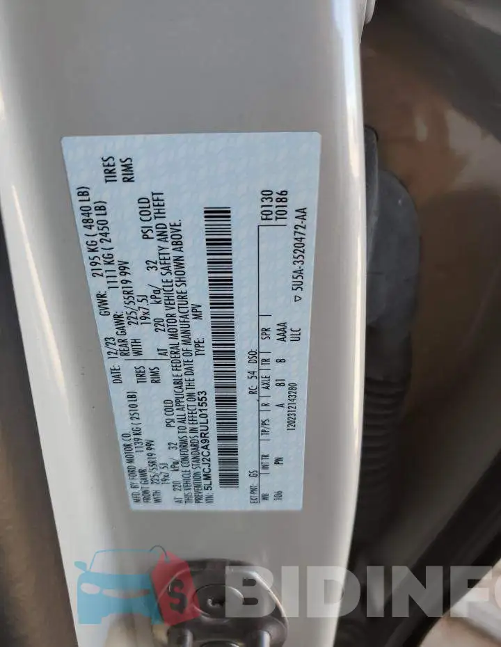5LMCJ2CA9RUL01553 Photo# 13