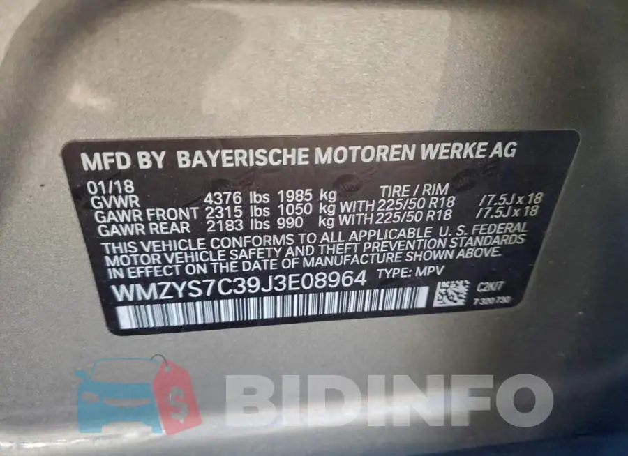 WMZYS7C39J3E08964 Photo# 13