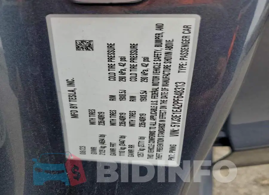 5YJ3E1EA2PF648313 Photo# 12