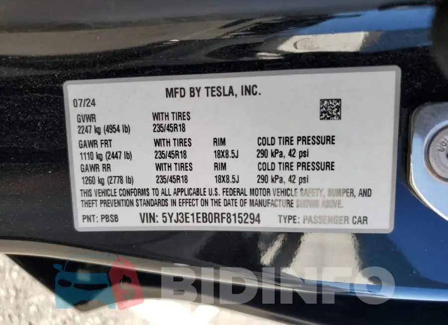 5YJ3E1EB0RF815294 Photo# 12