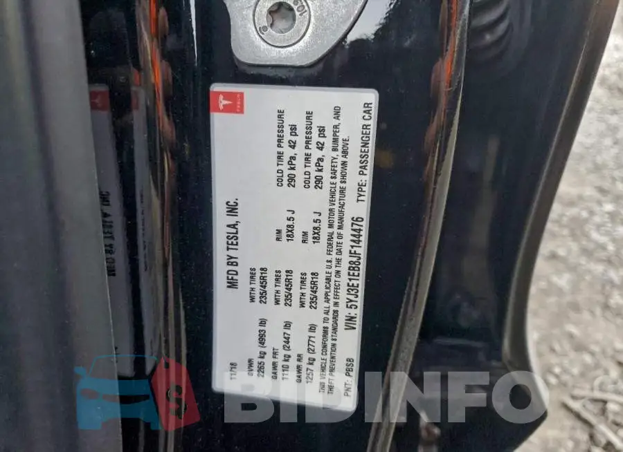 5YJ3E1EB8JF144476 Photo# 12