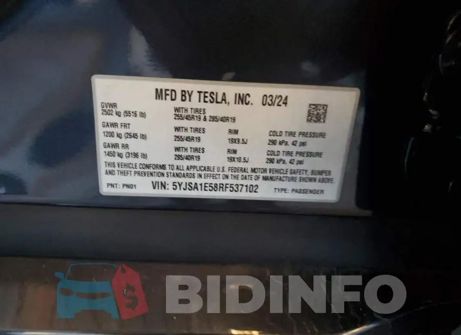 5YJSA1E58RF537102 Photo# 12