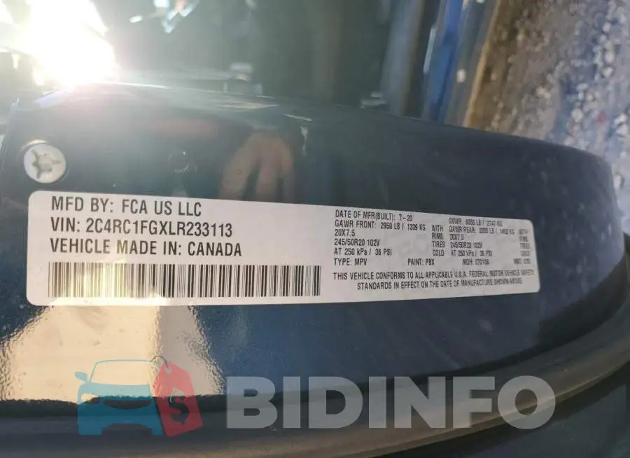 2C4RC1FGXLR233113 Photo# 14