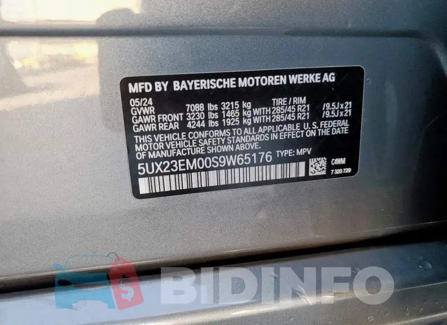 5UX23EM00S9W65176 Photo# 13