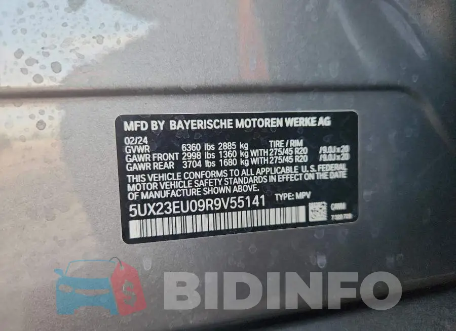 5UX23EU09R9V55141 Photo# 14