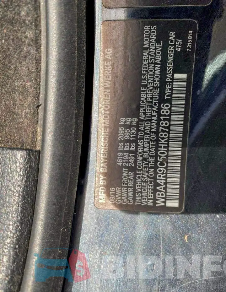 WBA4R9C50HK878186 Photo# 11