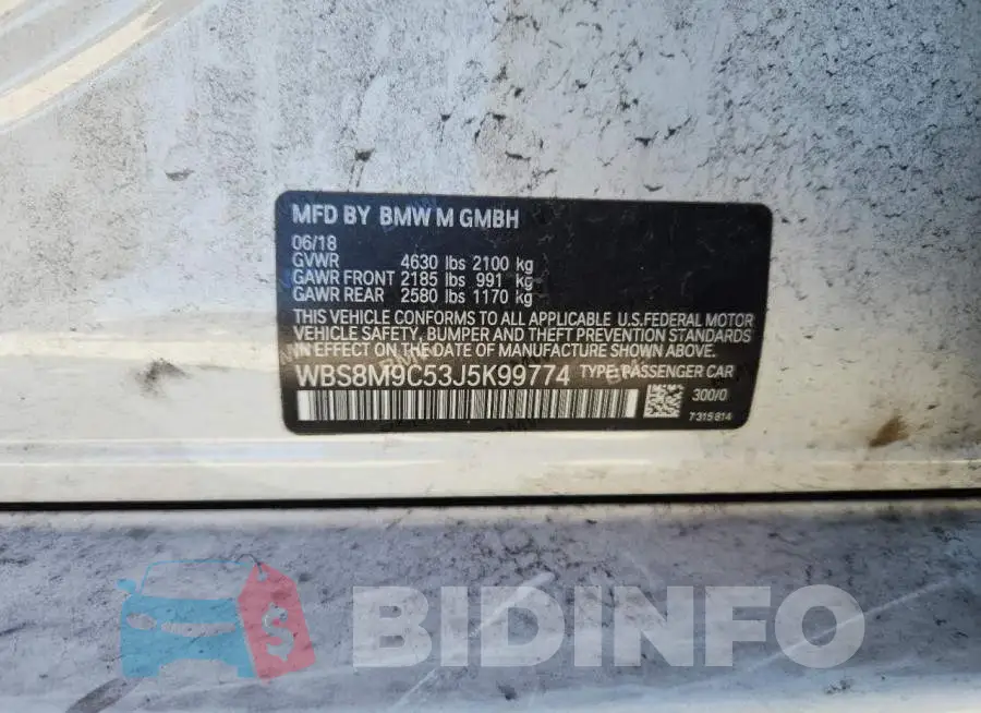 WBS8M9C53J5K99774 Photo# 12